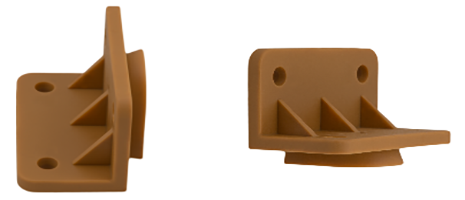 Befestigungswinkel mit 20° Schwalbenschwanzführung zum Einfräsen (groß) - Möbelbereich - Baumann Kunststoffspritzgussteile