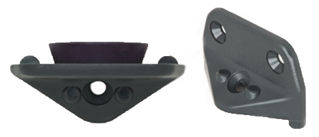 Befestigungswinkel mit 20° Schwalbenschwanzführung zum Einfräsen (klein) - Möbelbereich - Baumann Kunststoffspritzgussteile