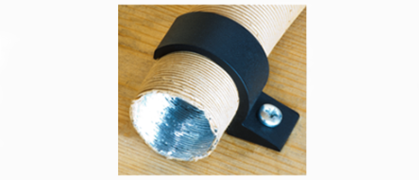 C-Halterung für Heizungsrohre - Halterungsbereich - Baumann Kunststoffspritzgussteile