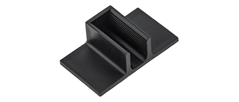 Blendenhalter mit Einschieberaster - Halterungsbereich - Baumann Kunststoffspritzgussteile - Detail